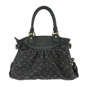 Louis Vuitton Neo Cabby MM monogram denim handbag Black
