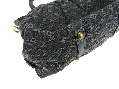 Louis Vuitton Neo Cabby MM monogram denim handbag Black