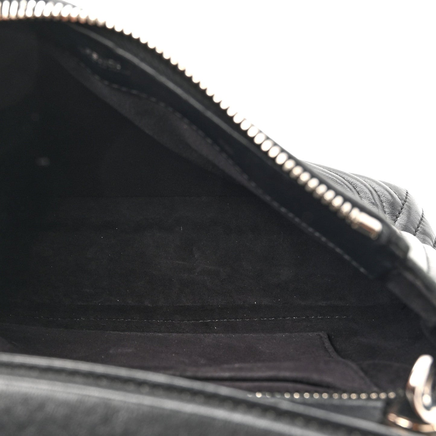 Amelia Shiny Nappa Trapuntata Chain Small DotCom Click Chain Satchel Black