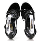 Saint Laurent Patent Cassandra 100 Sandals 37.5 Black