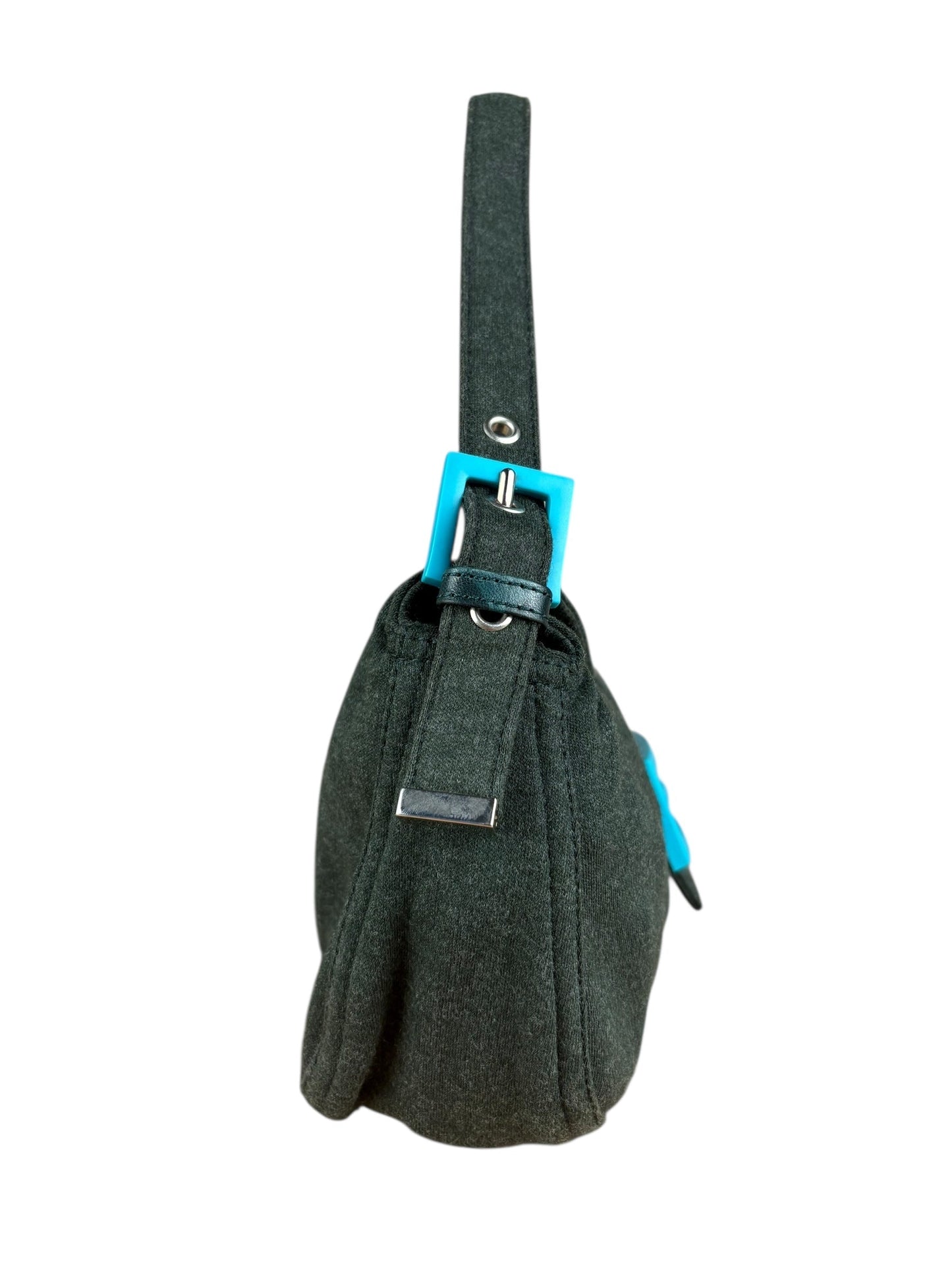 Fendi Green FF Cotton Baguette