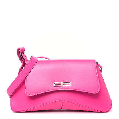 Balenciaga Box Calfskin Medium XX Flap Bag Lipstick Pink