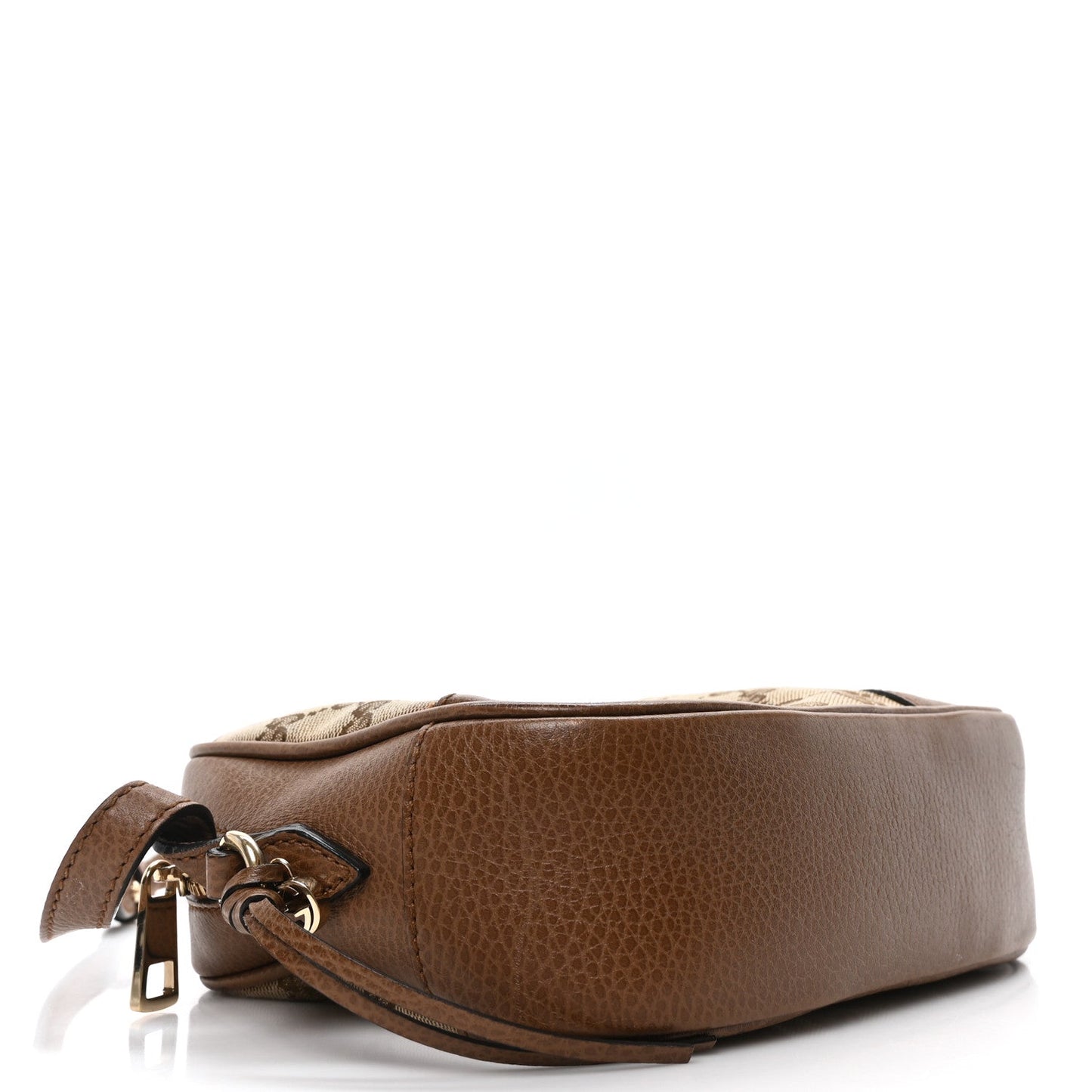 Amelia Monogram Mini Bree Messenger Bag Beige Tabacco