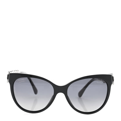 Amelia Crystal Pearl Cat Eye Sunglasses 5336-H-B Black