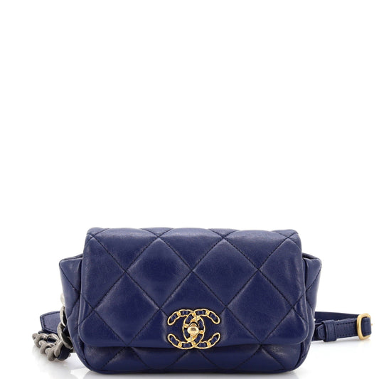 CHANEL 19 Belt Bag Quilted Leather
