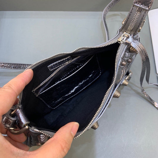 BLN-Ciaga Le Cagole Mini Bag With Chain In Grey, For Women,  Bags 8.2in/21cm
