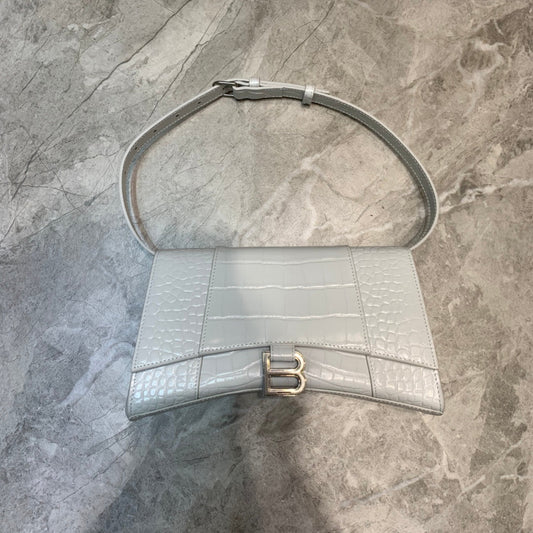 BLN-Ciaga Hourglass Handbag In White, For Women,  Bags 9.8in/25cm