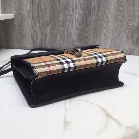 B-Berry - BB  Small Vintage Check And Crossbody Bag Black For Women, Bags 9in/24cm