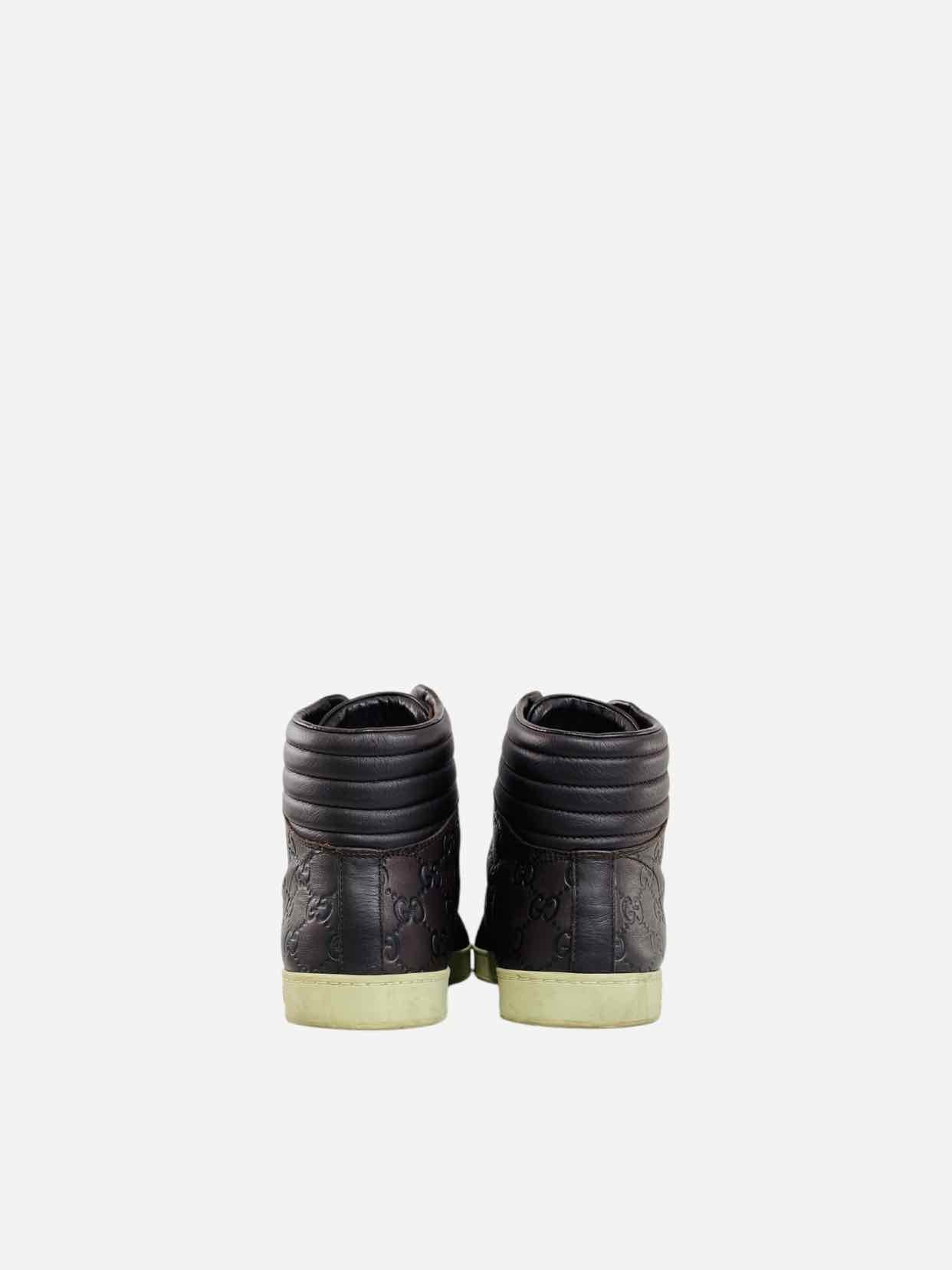 GUCCI Hi Top Brown Size EU 44.5 Sneakers