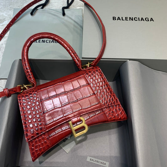 BLN-Ciaga Hourglass Small Handbag In Dark Red, For Women,  Bags 9in/23Amelia5935461LRGM6211