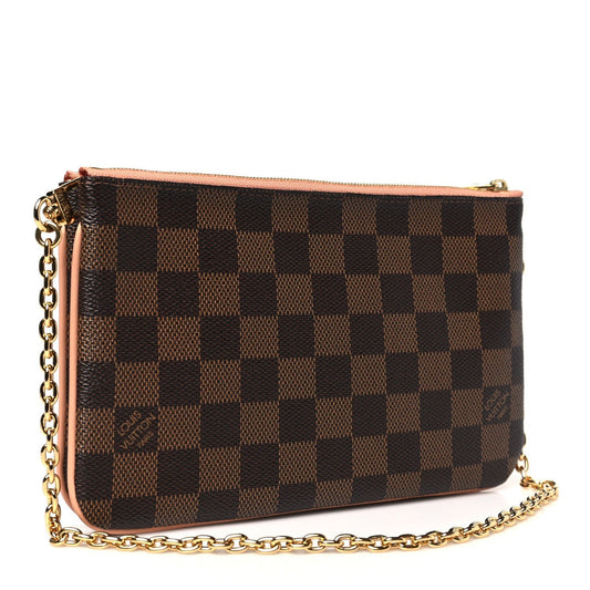 Louis Vuitton Damier Ebene Double Zip Pochette