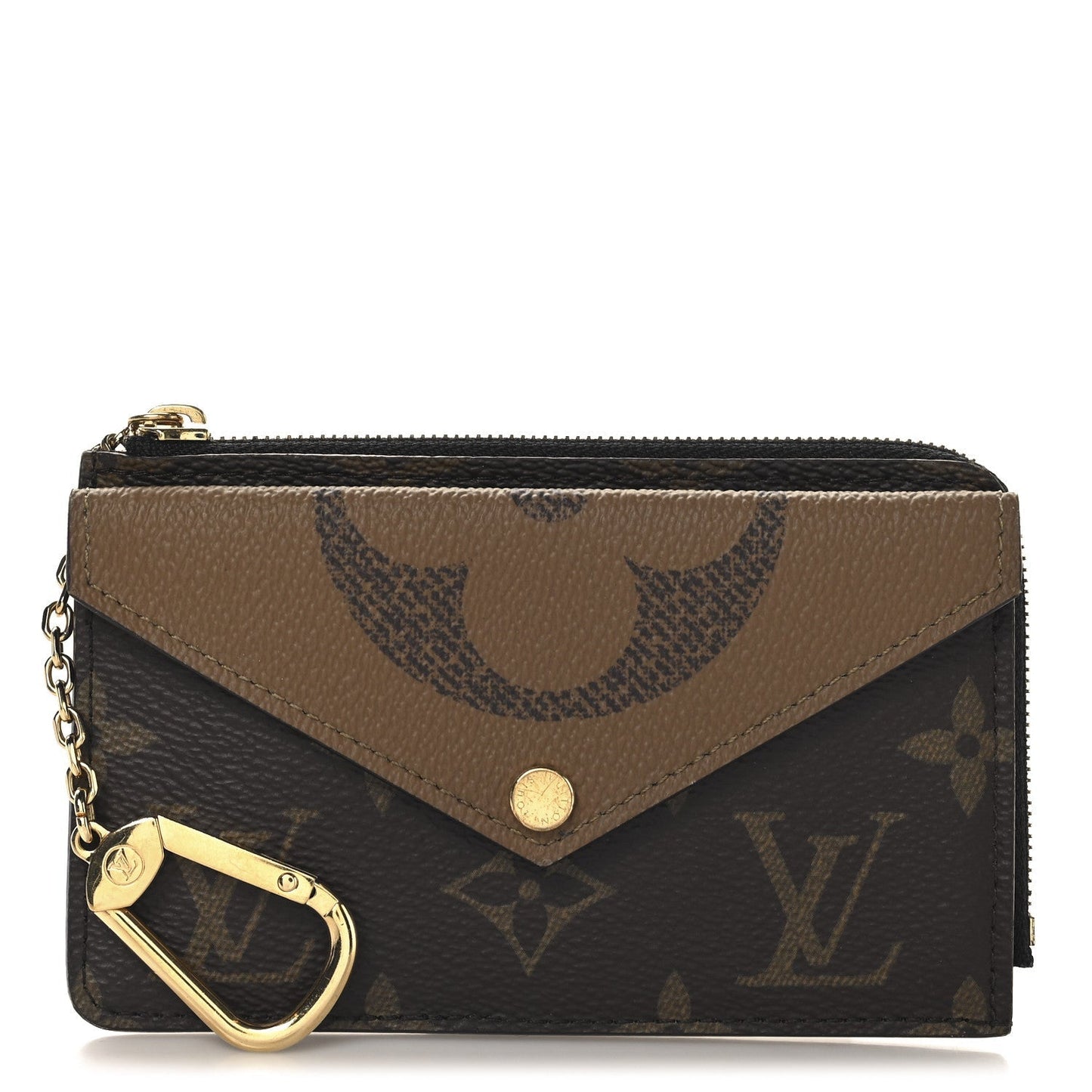 Louis Vuitton Reverse Monogram Recto Verso Card Holder Brown
