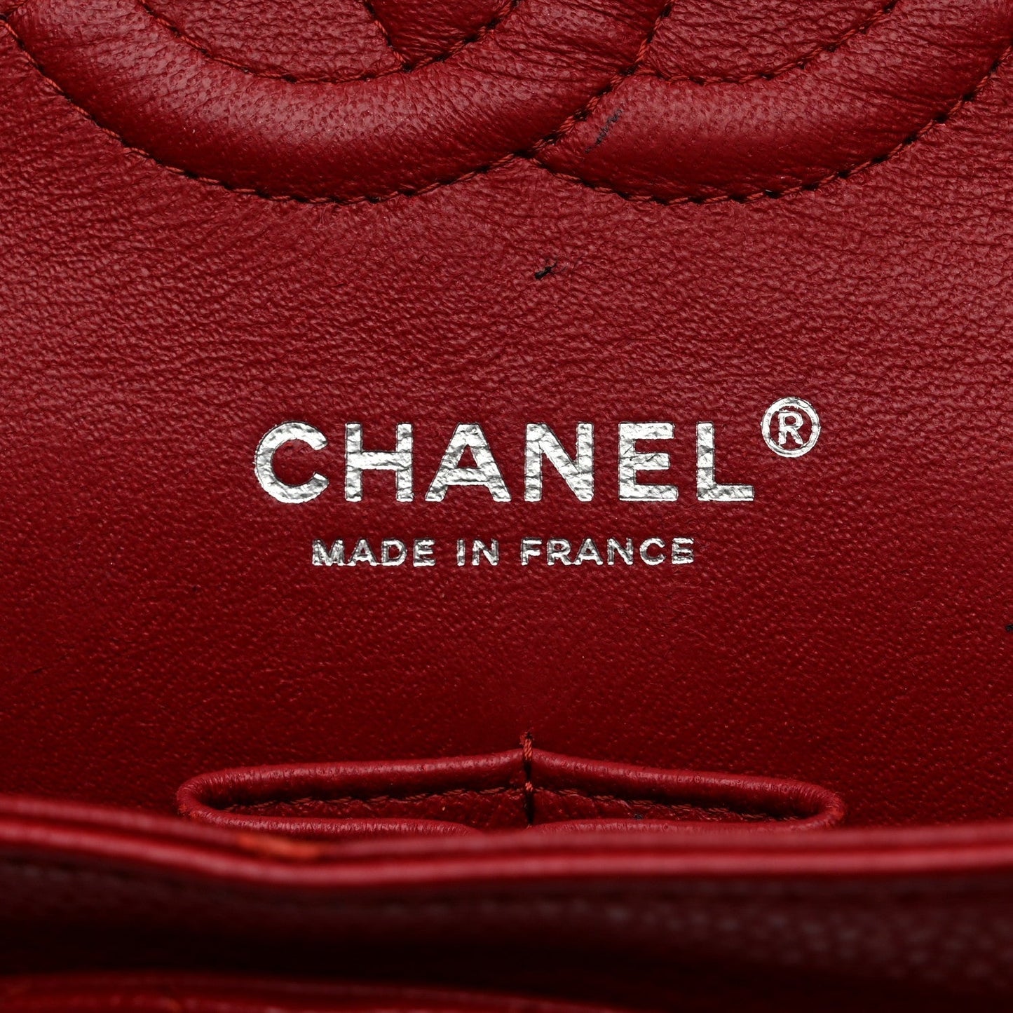 Amelia Caviar Quilted Medium Double Flap Red