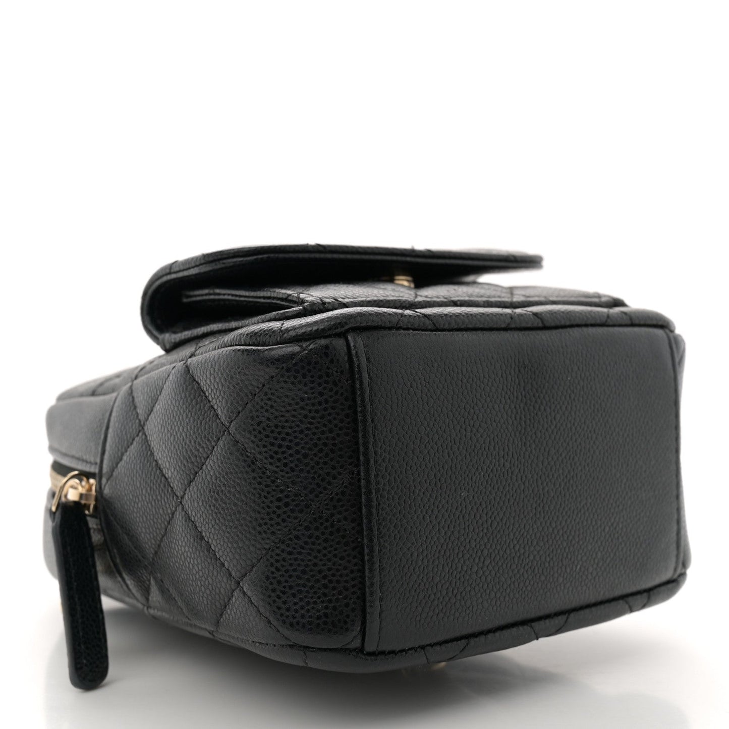 Amelia Caviar Quilted CC Mini Classic Backpack Black