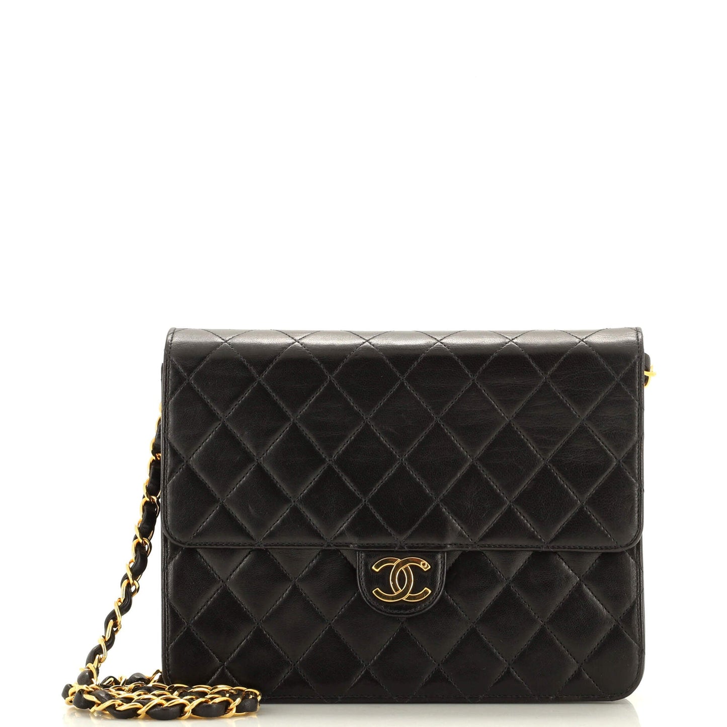 CHANEL   Clutch with Chain Quilted Leather Small