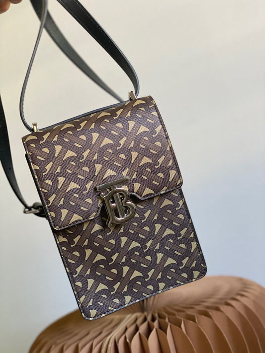 B-Berry - BB  Monogram Print Robin Bag For Women, Women’s Bags 7.5in/19cm