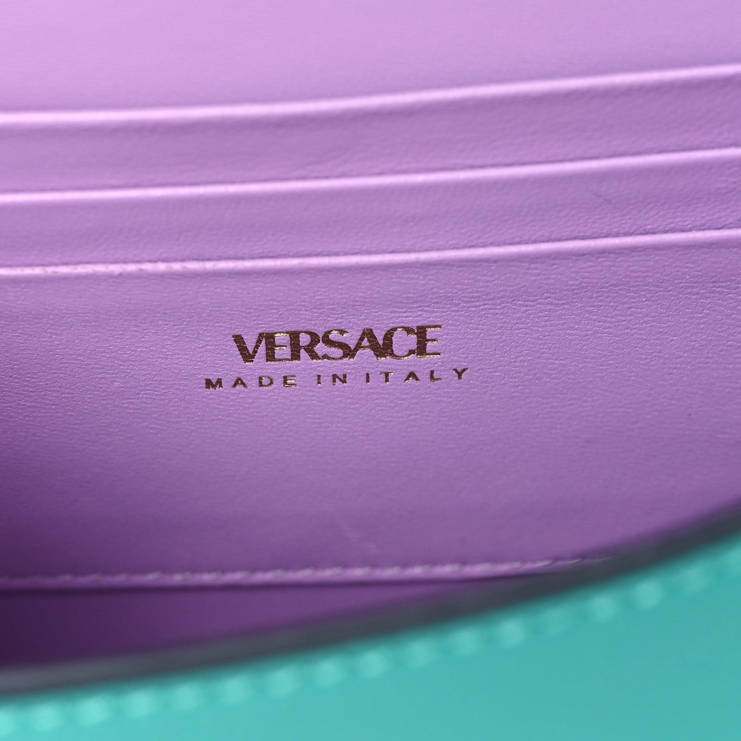 Versace Calfskin Mini La Medusa Bag Turquoise