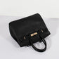 Luxury Hermes 30cm Birkin Bag Epsom Leather With Strap Black Gold