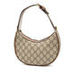 Gucci Half Moon Shape GG Supreme PVC Shoulder Bag