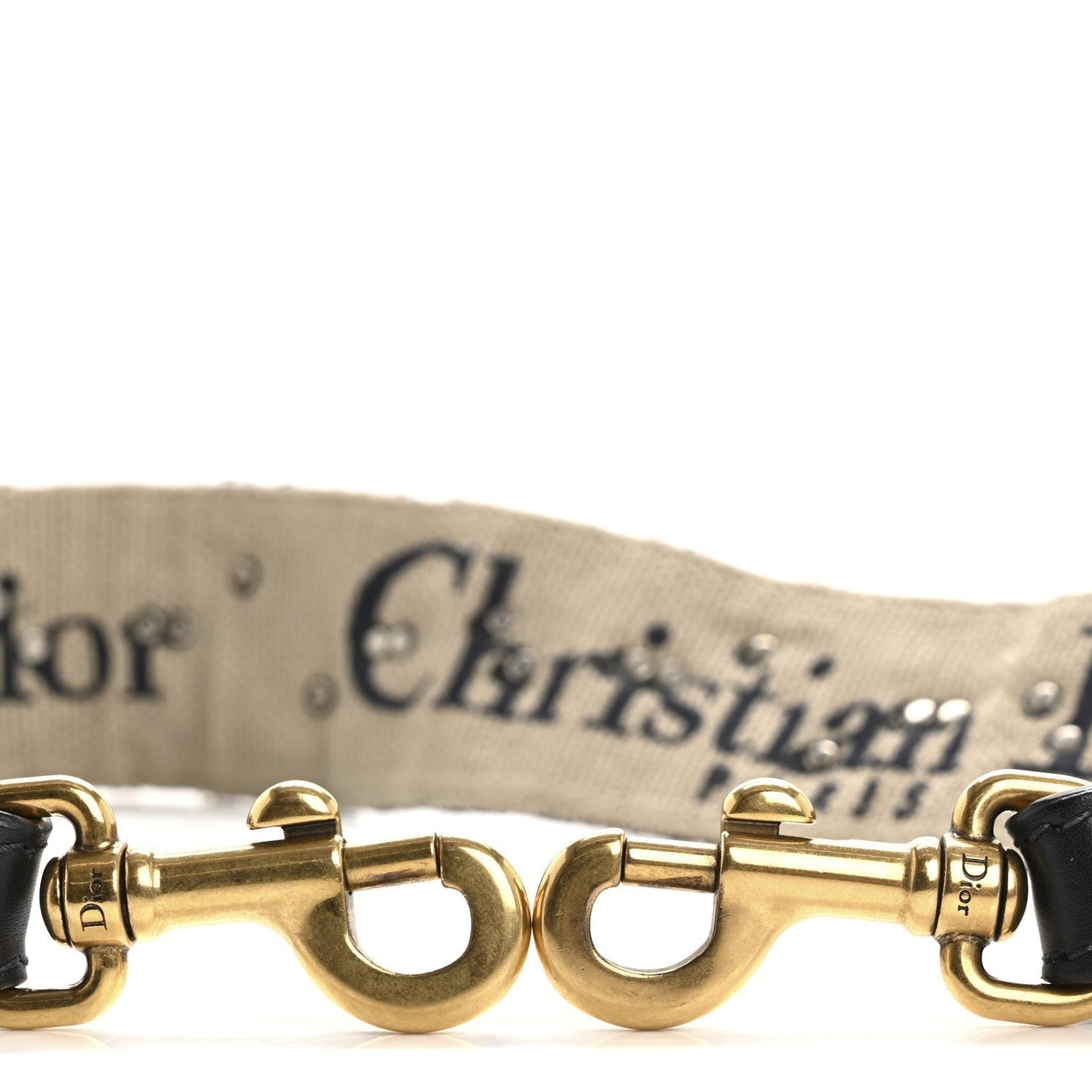 Christian Dior Oblique Studded Shoulder Strap Blue
