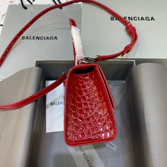 BLN-Ciaga Hourglass XS Handbag In Red, For Women,  Bags 7.4in/19cm