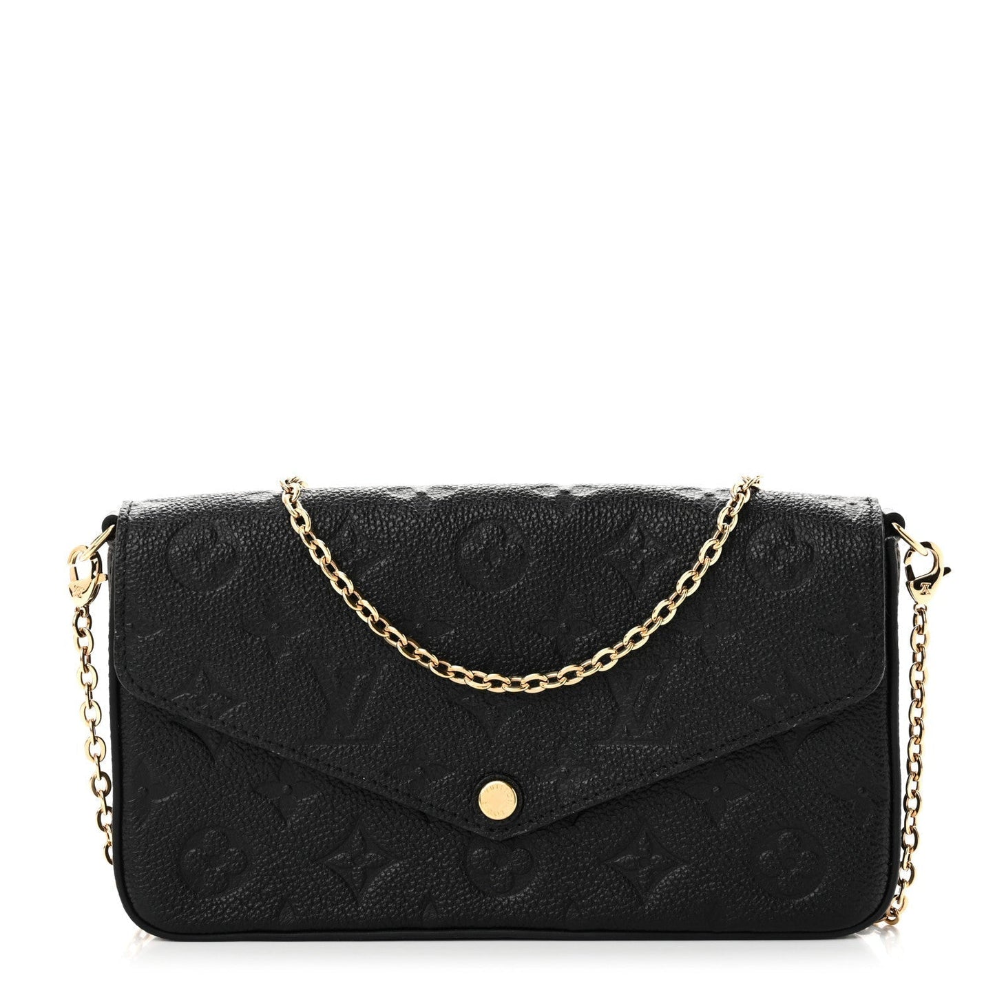 Louis Vuitton Empreinte Pochette Felicie Chain Wallet Black