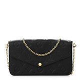Louis Vuitton Empreinte Pochette Felicie Chain Wallet Black