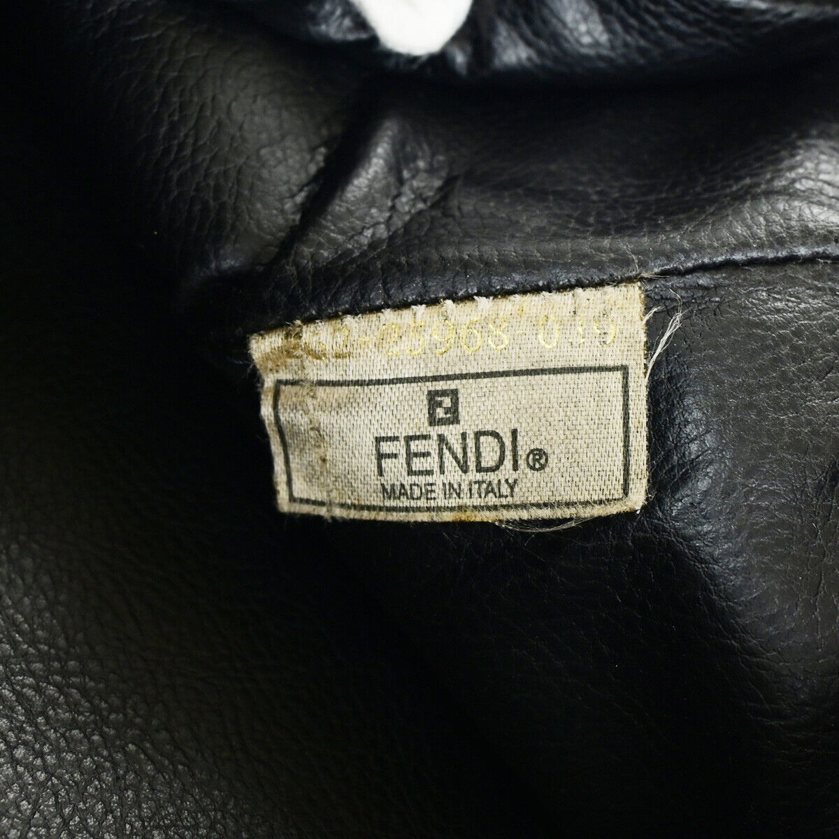 Fendi Pequin  Canvas Clutch Bag