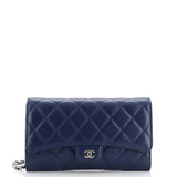CHANEL Wallet on Short Chain Quilted Lambskin