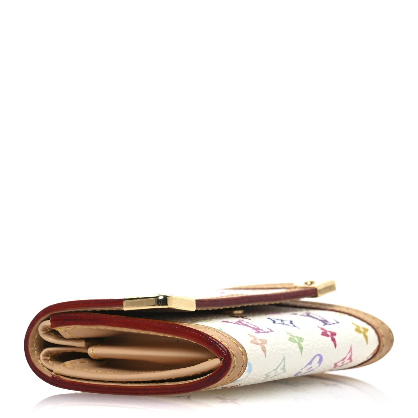 Louis Vuitton Monogram Porte-Monnaie Plat Coin Purse White