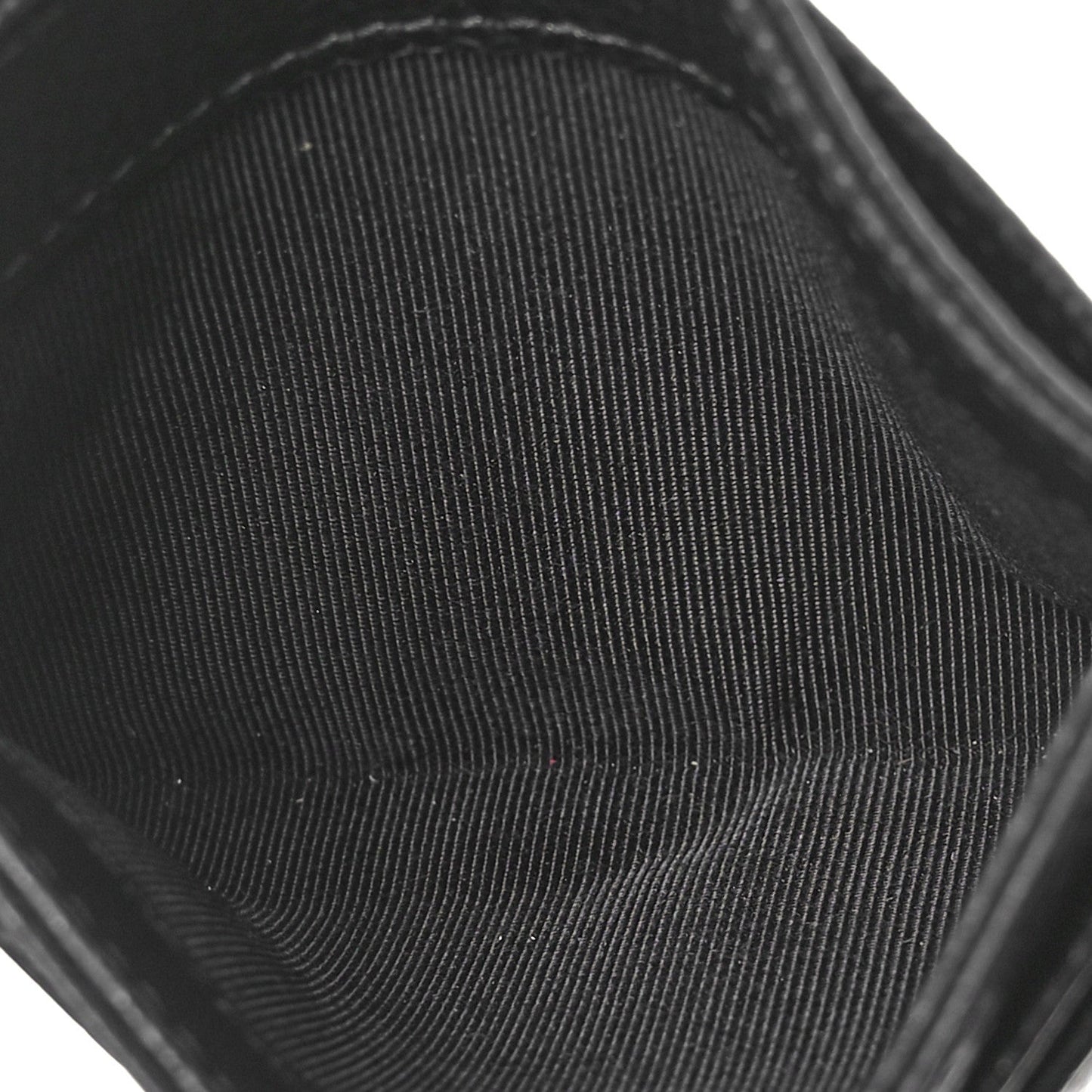 Amelia Caviar Quilted Card Holder Black