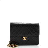 CHANEL   Clutch with Chain Quilted Leather Small