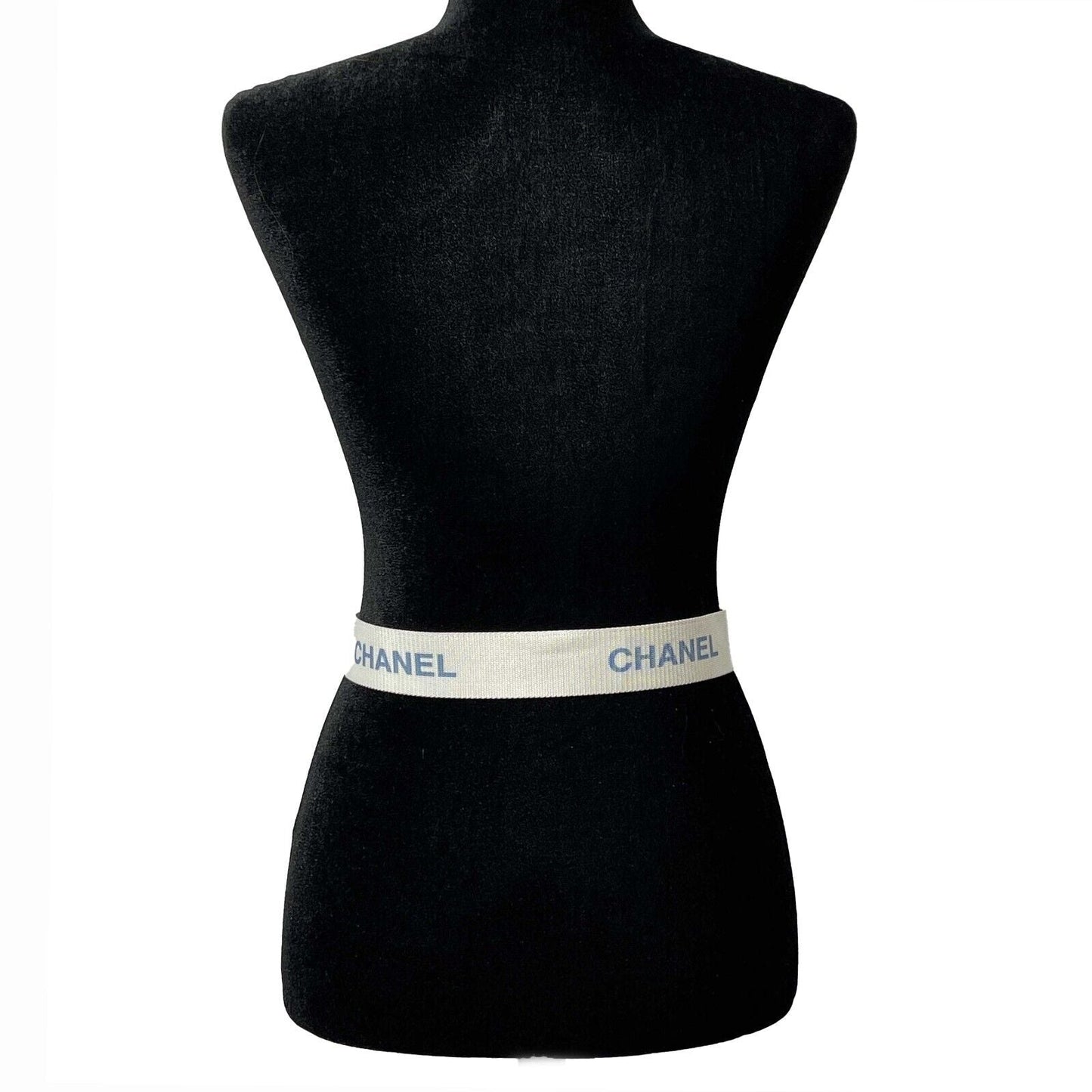 CHANEL -   99S 1999 Logo Adjustable Nylon Web - White - XS/S - Belt