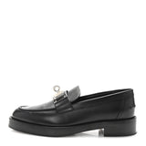 Amelia Calfskin Womens Hot Loafer 38 Black