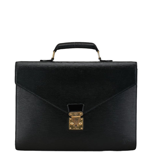 Louis Vuitton Epi Celebrity Concierge Business Bag Briefcase Paper Bag M54422 Black Leather  Louis Vuitton