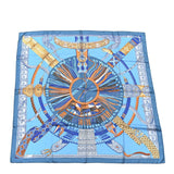 Amelia Silk Ceintures et Liens Scarf 90 Blue Orange