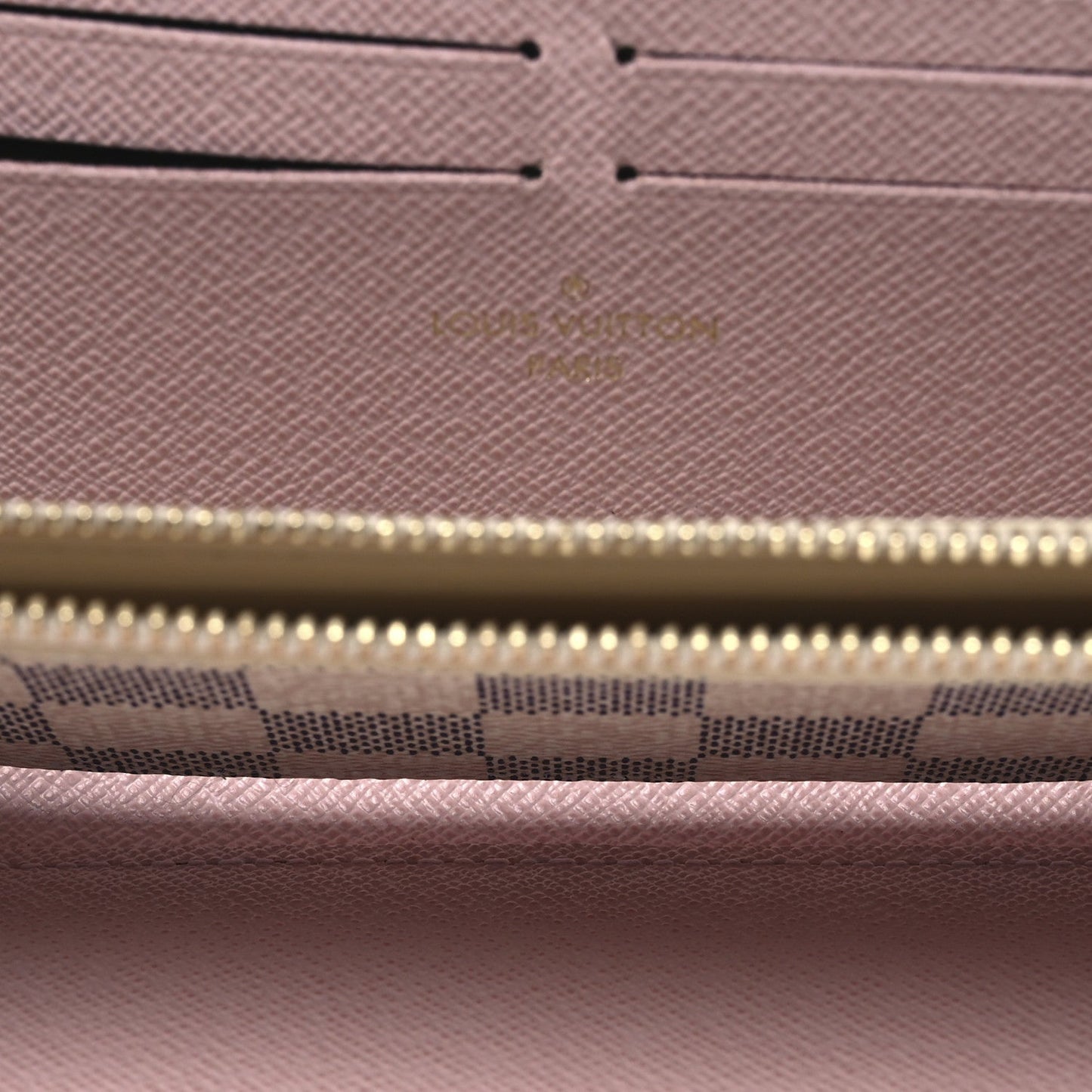 Louis Vuitton Damier Azur Clemence Wallet Rose Ballerine