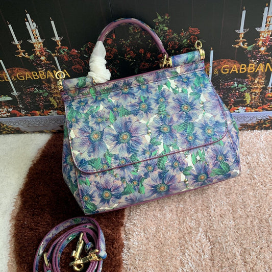 DG Medium Sicily Handbag Unique Print Motifs Muticolour For Women 10.2in/26AmeliaDG