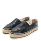 Amelia Lambskin CC Espadrilles 35 Black