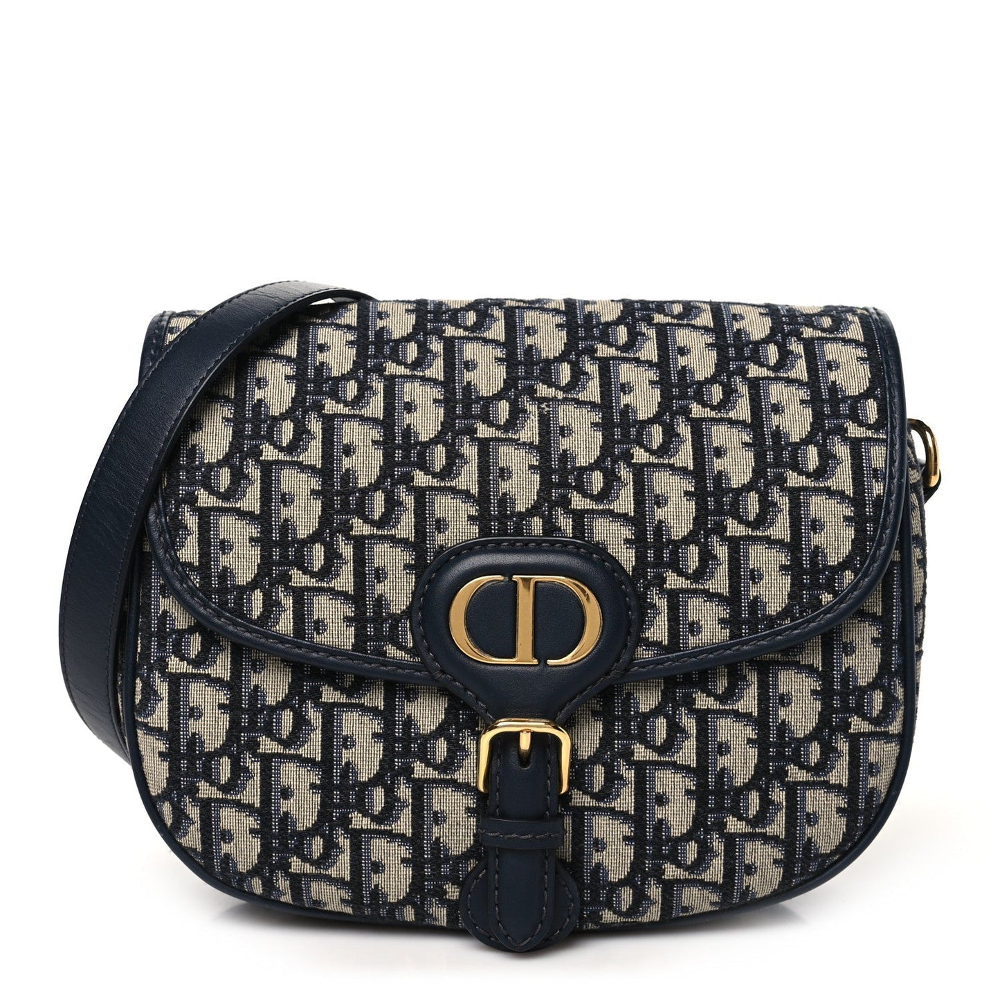 Christian Dior Oblique Medium Bobby Flap Blue