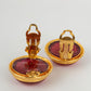 Boucles d'oreilles en pâte de verre Chanel