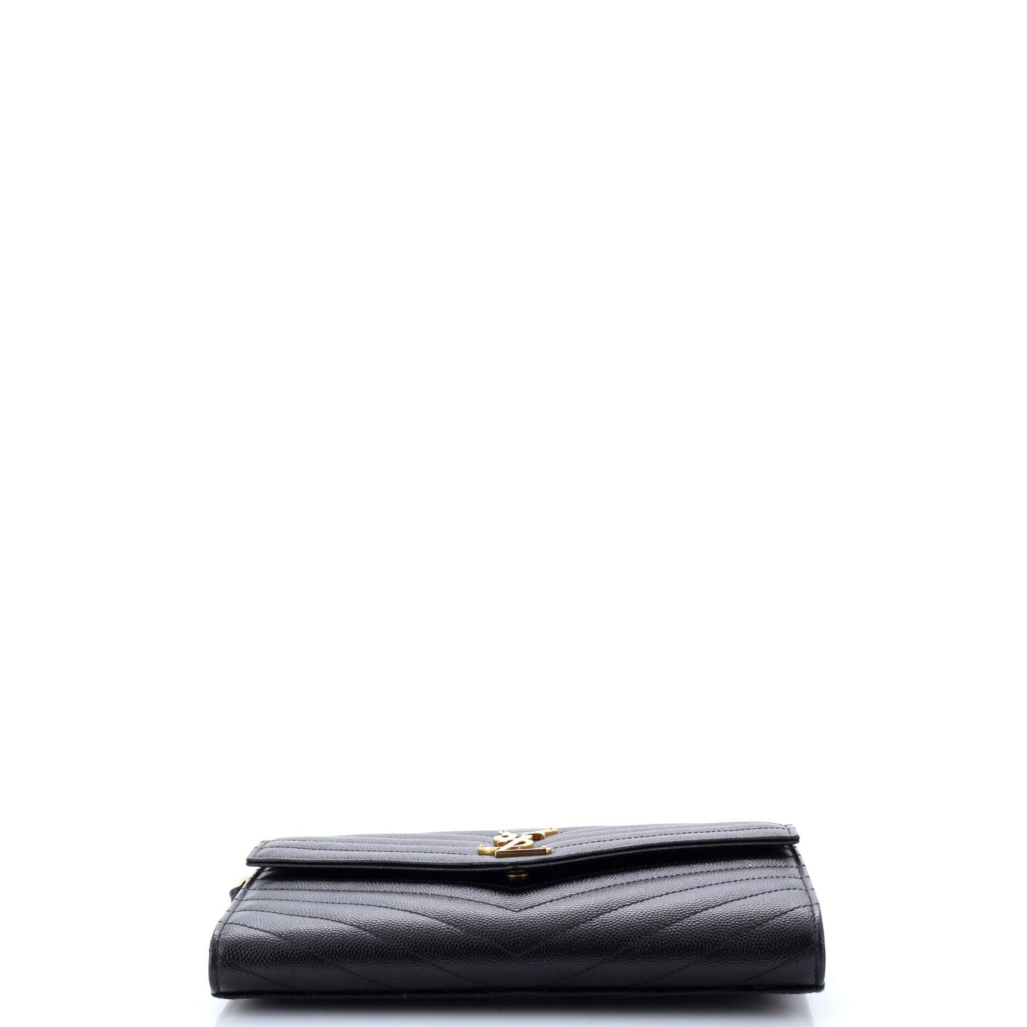 Classic Monogram Envelope Wristlet Clutch Matelasse Chevron Leather