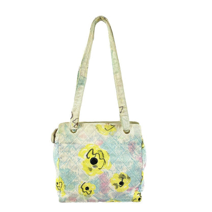 CHANEL -   1990's Graphic Multicolor Medium Camellia Print Shoulder Bag