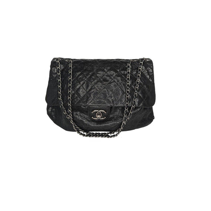 Chanel Elastic CC Flap Bag Glazed Caviar Hobo Shoulder Bag