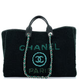 CHANEL Deauville Tote Shearling Large