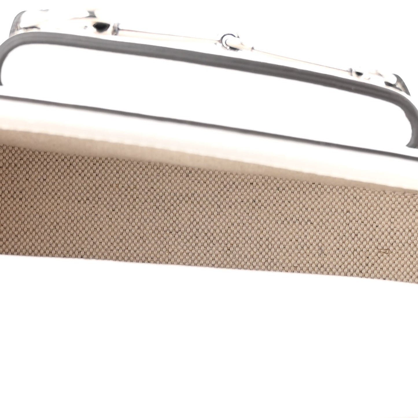 Amelia Calfskin Mini Horsebit 1955 Asymmetric Shoulder Bag White