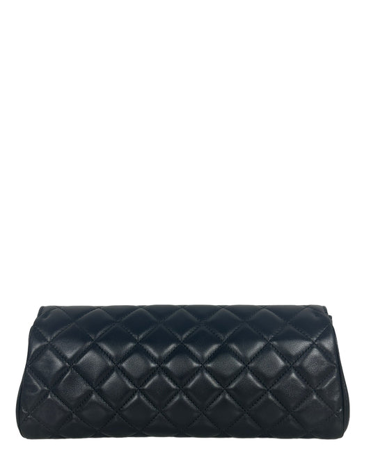 Chanel Black Lambskin CC Coco Loop Clutch