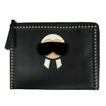 Fendi  Leather Clutch Bag (Pre-Owned)
