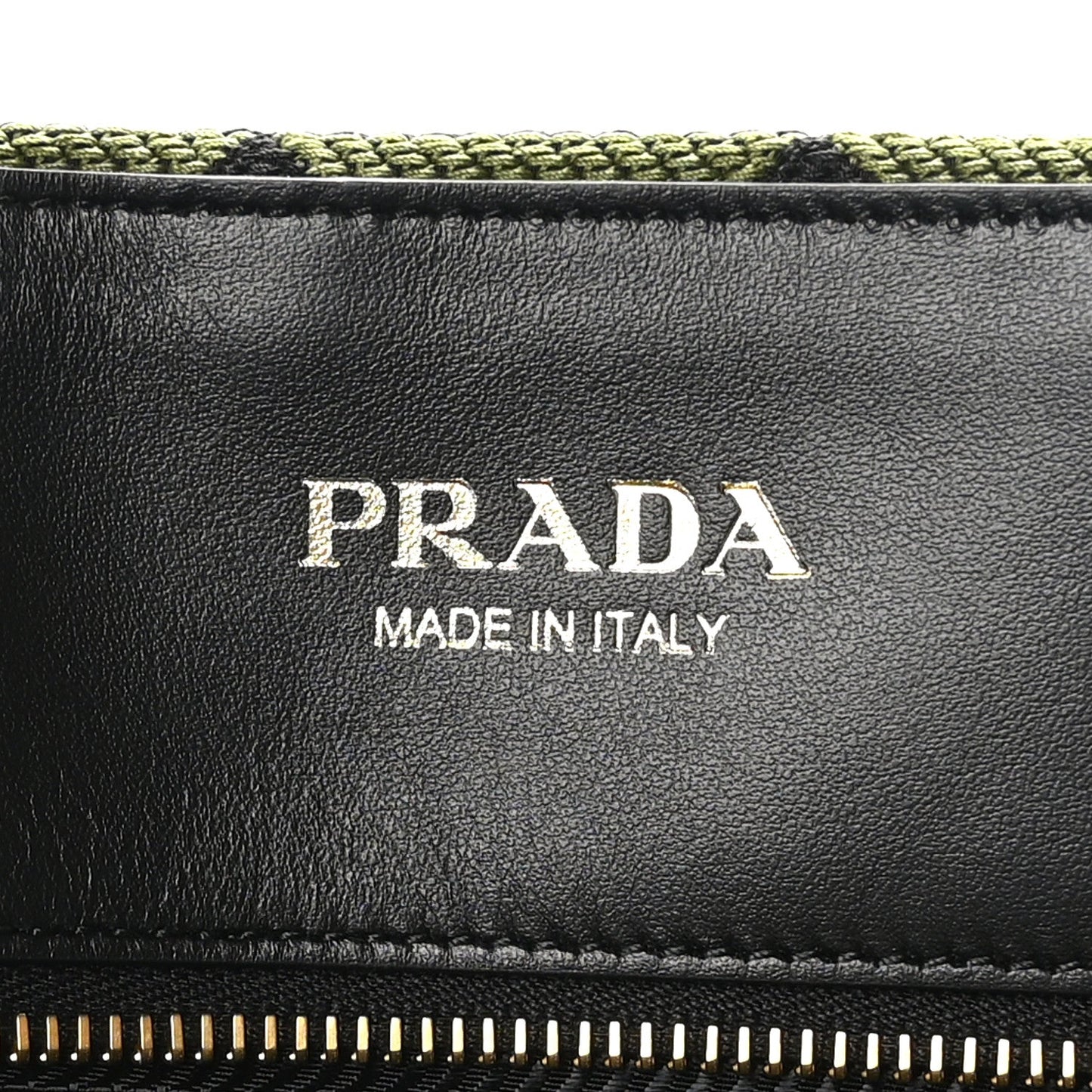 Prada Jacquard Saffiano Triangolo Symbole Embroidered Shopping Tote Black Edera