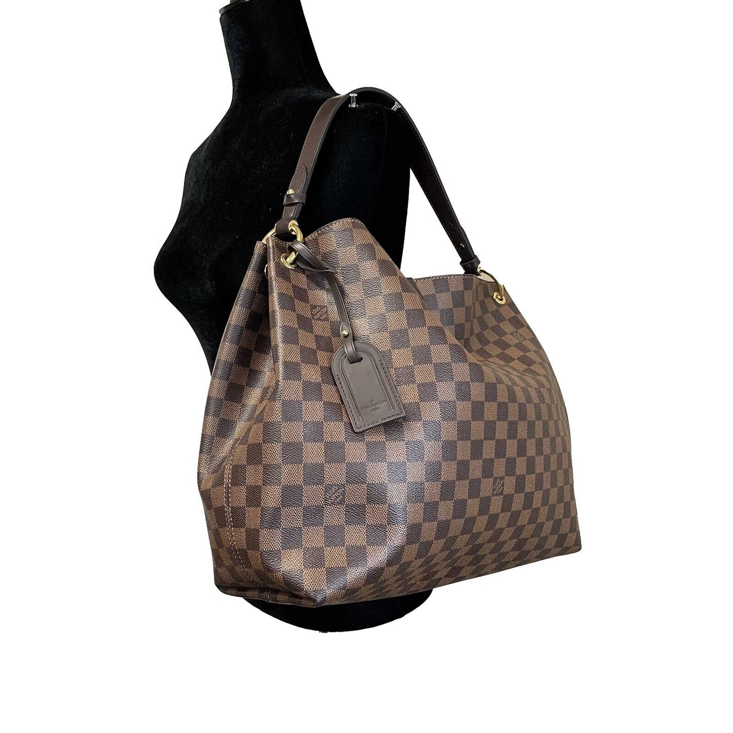LOUIS VUITTON Very Good Graceful MM Damier Ebene Brown Handbag